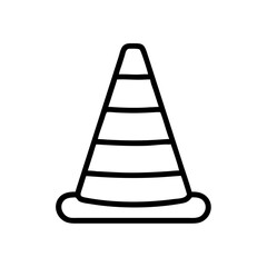 Construction Barrier Marking Off a Work Zone for Safety and Security