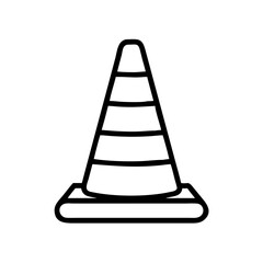 Construction Barrier Marking Off a Work Zone for Safety and Security