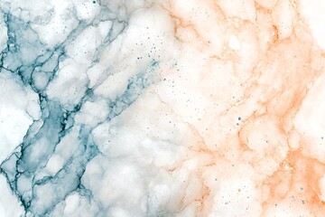 Obraz premium Abstract Marble Texture with Blue and Orange Veins