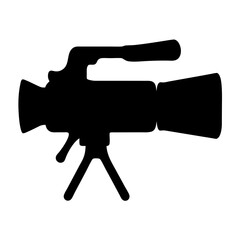 video cameravector silhouette icon - perfect for electronics-themed crafts, decals, or SVG projects.