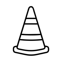 Construction Barrier Marking Off a Work Zone for Safety and Security