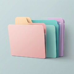 Modern File Folder Icon – Minimalist Document Storage Symbol for Digital Interface Design

