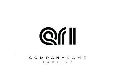 ERI Creative Unique Modern Letter Logo Design. Stylized logo featuring a unique letter design, presenting abstract minimalist aesthetics and modern appeal.