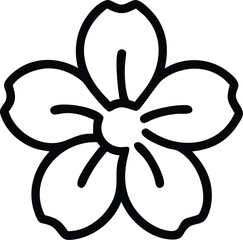 A black and white flower vector illustration, a sunny icon of nature's art