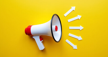 megaphone on white background
