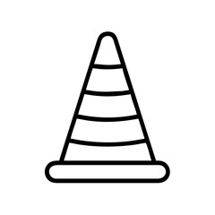 Construction Barrier Marking Off a Work Zone for Safety and Security