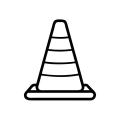 Construction Barrier Marking Off a Work Zone for Safety and Security