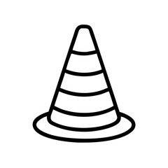 Construction Barrier Marking Off a Work Zone for Safety and Security