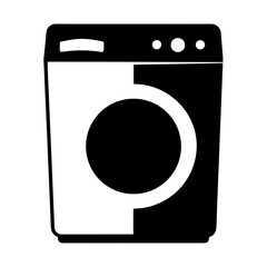 washing machinevector silhouette icon - perfect for electronics-themed crafts, decals, or SVG projects.
