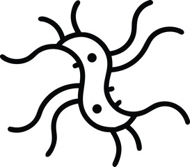 Funny cute cartoon octopus, a happy sea animal illustration with vector design