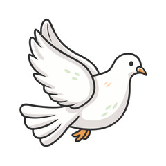 white dove icon, white dove vector illustration-simple illustration of white dove, perfect for white dove logos and icons