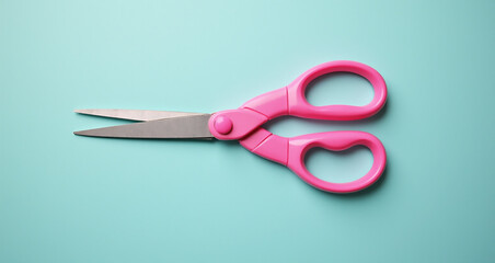 scissors on red background