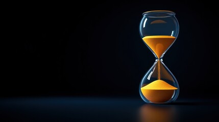 Hourglass on a dark background