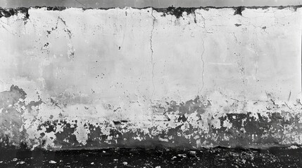 black and white tintype of a white wall, close up of wall without floor 