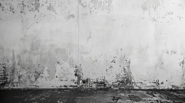 black and white tintype of a white wall, close up of wall without floor 
