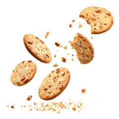 Flying Butter Pecan Cookies  isolated on a transparent background