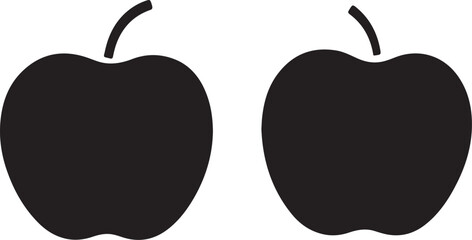 apple icon silhouette vector 
