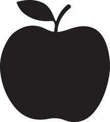 apple icon silhouette vector 