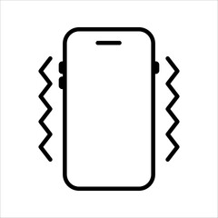 Phone vibration Icon. Symbol isolated white background. vector illustration. color editable.