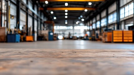 Industrial interior space factory warehouse structure production