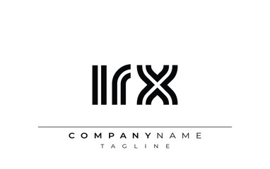 IRX Creative Unique Modern Letter Logo Design. Stylized logo featuring a unique letter design, presenting abstract minimalist aesthetics and modern appeal.
