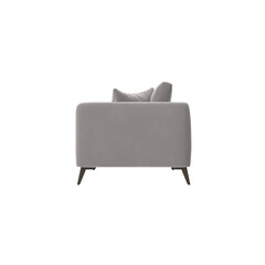 modern sofa side view isolated.