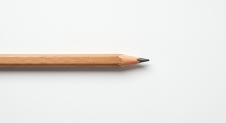 Obraz premium Simple pencil on white background