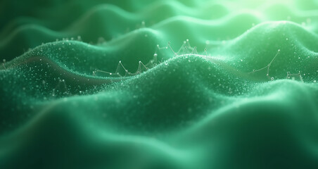 abstract green background with waves