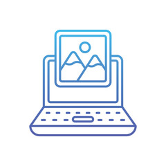 Laptop Gallery Vector icon