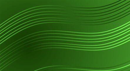 Modern green abstract background featuring smooth curved lines and gradient tones. Perfect for tech presentations, business templates, banners, or minimalist design projects. And web use
