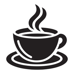 Coffee cup silhouette vector illustration art