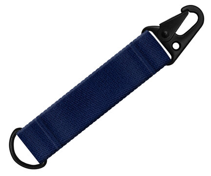 Keychain Webbing Polyester Polycotton Polyester Cotton Strap Snap Hook Carabiner Snaphook Safety Dog Clip Buckle Dogclip Steel Metal Alloy Navy Blue