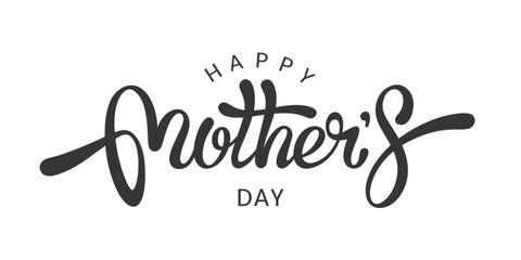 Fototapeta premium happy mothers day greeting vector typography with handwritten calligraphy lettering design