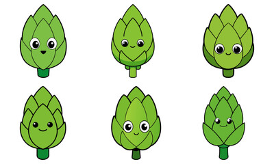 Obraz premium Artichoke cartoon vector