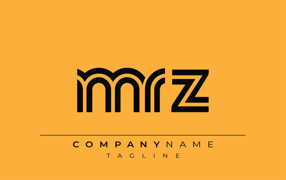 MRZ Creative Unique Modern Letter Logo Design. Stylized logo featuring a unique letter design, presenting abstract minimalist aesthetics and modern appeal.
