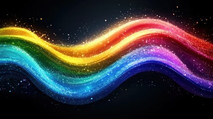 Rainbow wavy abstract background