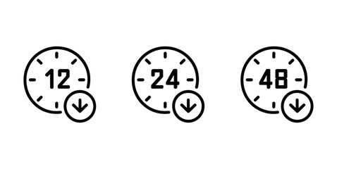 Fototapeta premium Time frame delivery hours service deadline countdown
