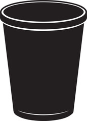 Trash Can Silhouette Vector | Waste Bin Black Vector Art Illustration for Clean Design Concepts