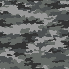 Grunge camouflage texture seamless pattern. military camo background for fabric print. Vector illustration.