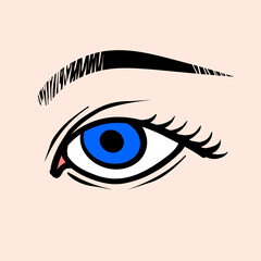 vector illustration of an eye. 