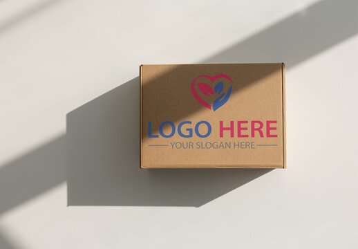 Shipping-Ready Cardboard Box Mockup