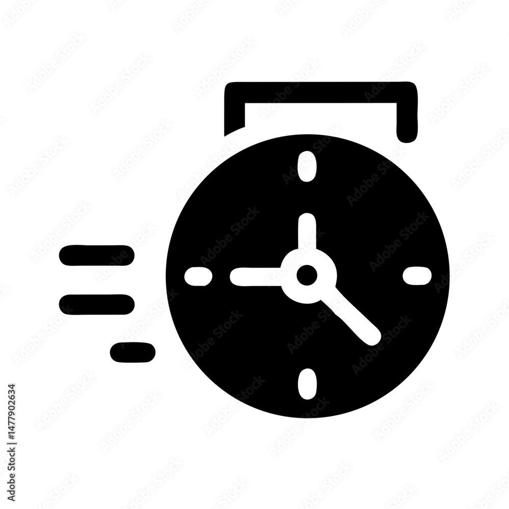 Poster time tracking icon representing schedule management and productivity