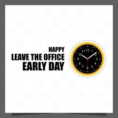 Fototapeta premium National Leave the Office Early Day, observed annually on June 2nd, encourages employees to prioritize work-life balance.