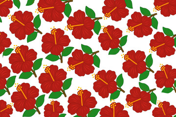 Hibiscus flower background vector 