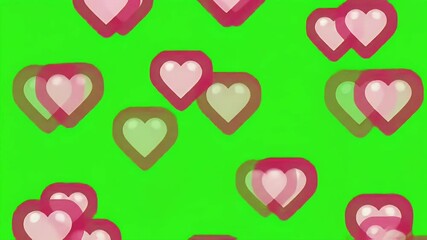Heart emoji - social media live video isolated on green - Powered by Adobe