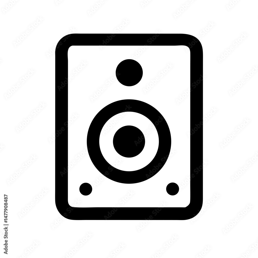 Poster audio speaker icon representing sound output device