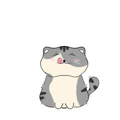 Naklejka premium Cuddly Kitty 