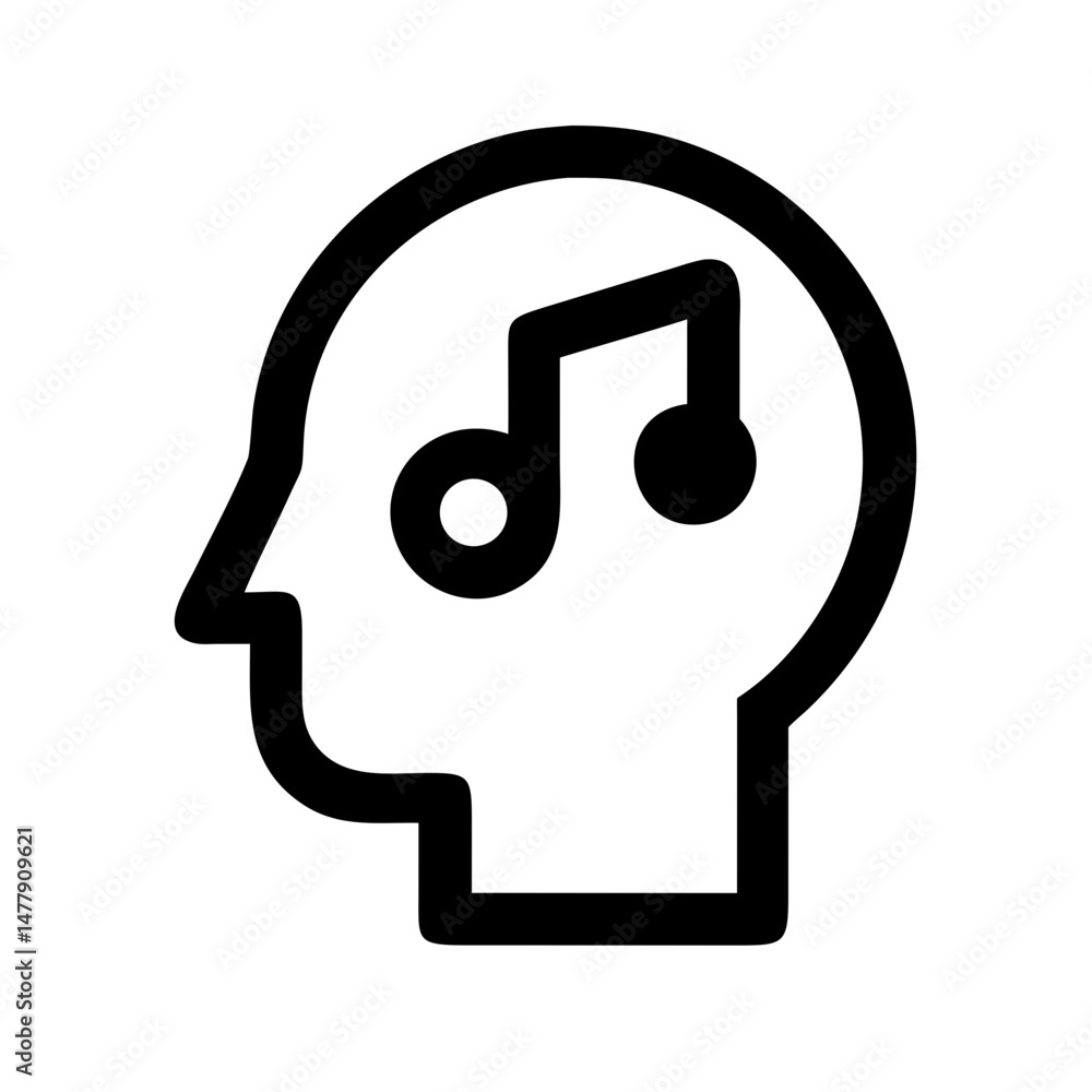 Poster music folder icon representing audio file storage and management