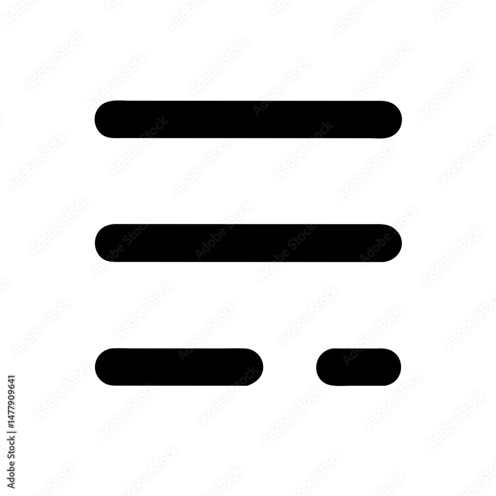 Poster menu list button icon representing audio track options and settings