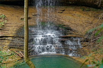 Northrup waterfall closeup view in Tennessee